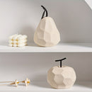 1pc Figura de Fruta de Arcilla Moderna, Diseño de Manzana y Pera, Decoración Temática Espacial para Sala de Estar y Habitación de Jóvenes, Exhibición Versátil para Interior/Exterior, No Necesita Electricidad, Decoración para Sala de Estar
