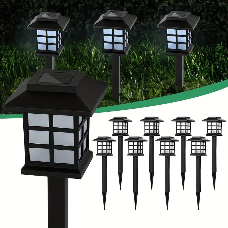 Luces Solares Exteriores Nuevas, 12 Piezas de Farolas Solares Adecuadas para Iluminación Brillante en Senderos, Ideales para Jardines y Caminos al Aire Libre