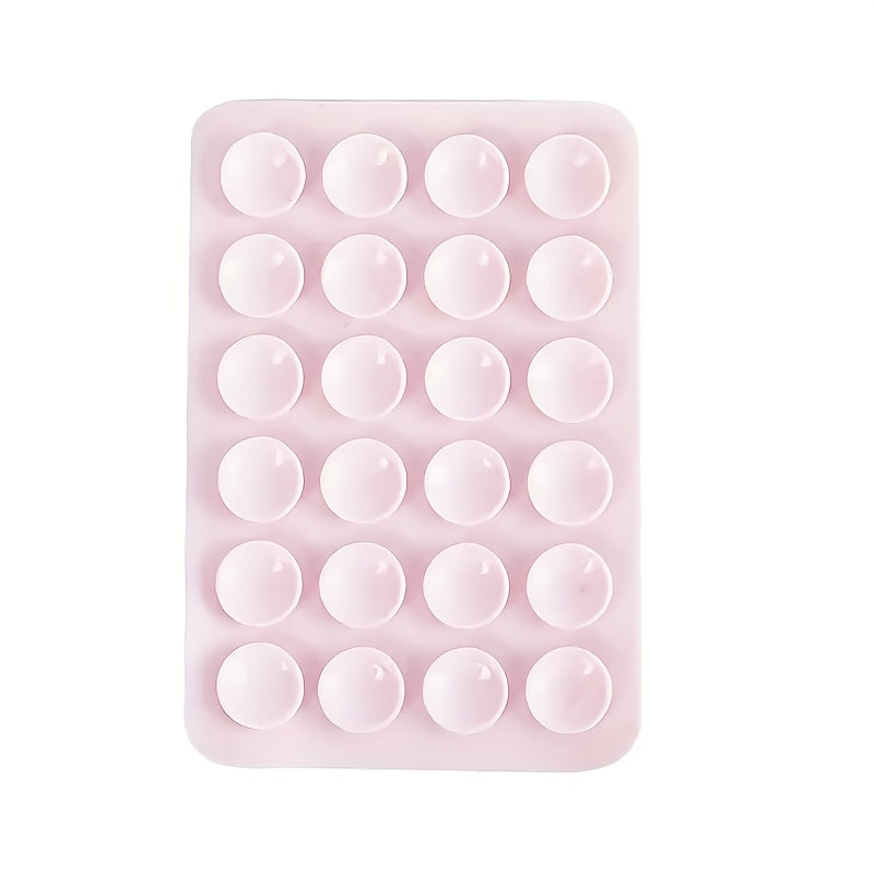 1pc Soporte para Teléfono con Ventosa de Silicona - Adhesivo Doble Cara con Mayor Succión, Parachoques Rosa Vibrante para Selfies/Vídeos Manos Libres, Compatible con Todos los Smartphones, Regalo Ideal, Agarre Divertido, Accesorio para Grabación de Vídeo