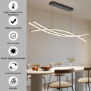 Iluminación Colgante de Lujo Moderna|Lámpara Lineal Suspendida|Fijación LED Regulable 3000K-6500K|Iluminación para Islas en Aluminio|para Comedores, Salones y Aislamientos