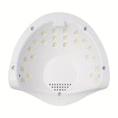 Secador de Uñas LED 48W para Gel - 24 Luces con Sensor Automático, 3 Ajustes de Temporizador y Pantalla LCD, Alimentación USB, Lámpara Profesional Blanca para Manos y Pies, Equipo de Pedicura