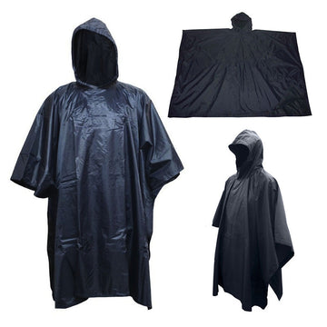 Impermeable Capucha Capa Poncho Adultos Protección Lluvia MJ075