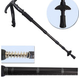 Bastón Trekking Senderismo Linterna LED Ajustable Caminata Anti Shock Choque AE-631