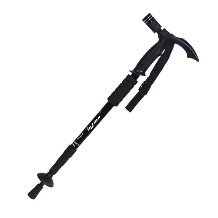 Bastón Trekking Senderismo Linterna LED Ajustable Caminata Anti Shock Choque AE-631