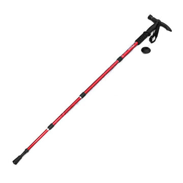 Bastón Trekking Senderismo Linterna LED Ajustable Caminata Anti Shock Choque AE-631