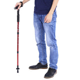 Bastón Trekking Senderismo Linterna LED Ajustable Caminata Anti Shock Choque AE-631