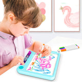 Tablero De Dibujo Mágico 3D Marcadores Neón Didáctica Infantil 2D-8366
