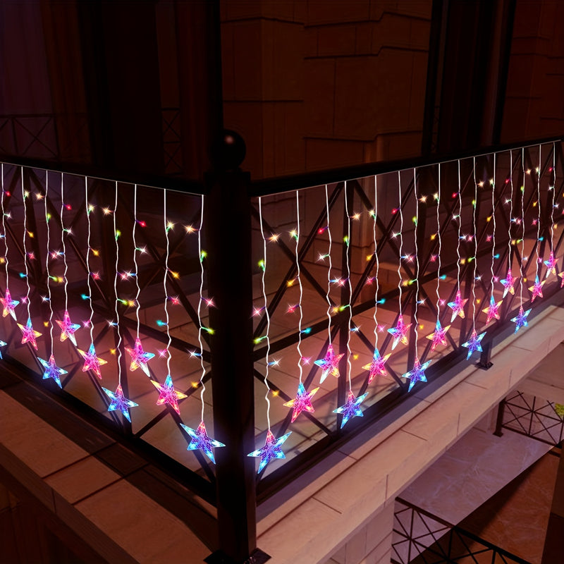 Encantadoras Luces de Cadena de Estrellas de 160 LED - Alimentadas por USB, 3.51 metros con 8 Modos de Iluminación para Regalos Perfectos, Bodas, Dormitorios y Fiestas (Batería No Incluida), Perfectas para Regalos de Navidad, Oficina Festiva, Dormitorio,