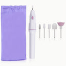 Juego Profesional de Taladro para Uñas 5 en 1 con 5 Cabezales de Molienda, Kit de Manicura para Uñas Suaves y Brillantes