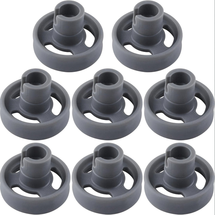 Pack de 4/8 Ruedas de Repuesto para Estante de Lavavajillas - Ruedas Inferiores de Plástico Duradero y Rodante Suave Negras para Reparación de Estantes (WD12X10231, 1263942, AP3994981, PS1481883), Accesorios para Electrodomésticos, Textura Estriada Antid
