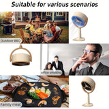 Mini Purificador de Aire Portátil con 2 Filtros Reemplazables, Ventilador para Fumar de Escritorio con Capucha para Hogar, Oficina, Cocina, Instalación Sin Necesidad de Enchufe y Ahorro de Energía de Bajo Ruido