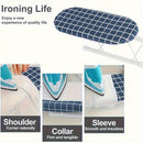 Tablero de planchar compacto con patrones variados, pies antideslizantes plegables, base resistente al calor, diseño ahorrador de espacio, ideal para costura y manualidades, tablero portátil pequeño