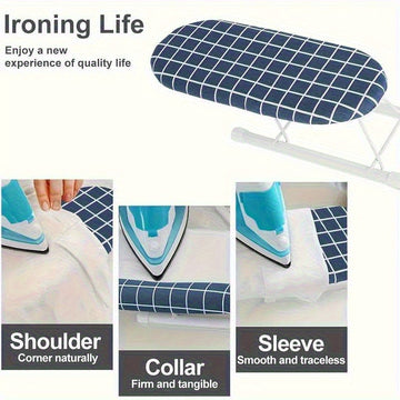 Tablero de planchar compacto con patrones variados, pies antideslizantes plegables, base resistente al calor, diseño ahorrador de espacio, ideal para costura y manualidades, tablero portátil pequeño