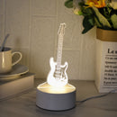 1pc Luz Nocturna 3D de Guitarra - Lámpara de Escritorio LED con Luz Blanca Cálida, Diseño Geométrico Moderno para Dormitorio, Sala de Estar, Decoración de Oficina - Idea Creativa de Regalo, Lámpara de Mesa Bonita, Iluminación Ambiental