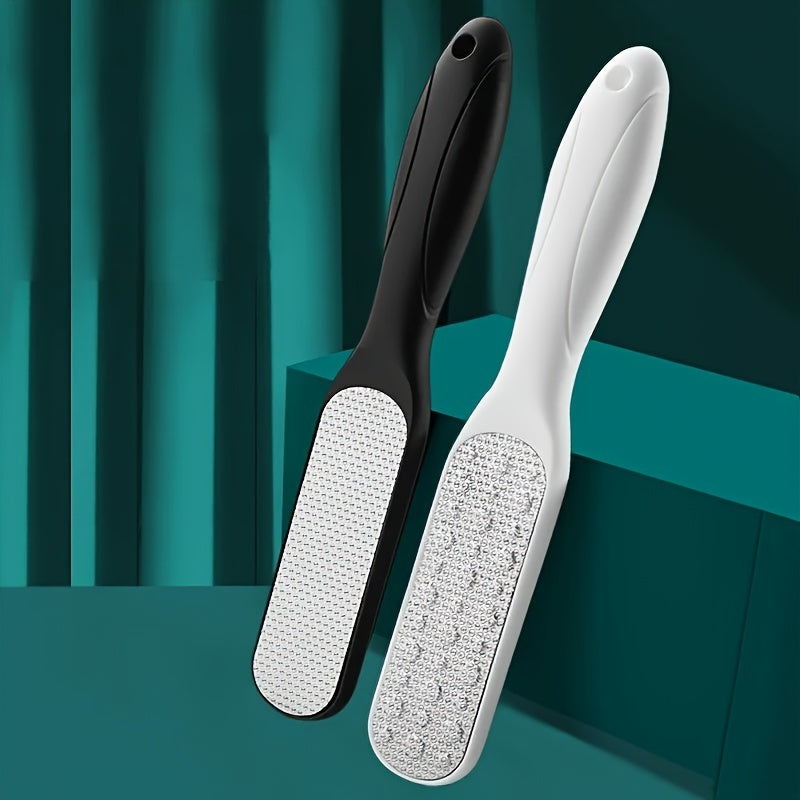Limpiador de Pies de Acero Inoxidable 304 Premium - Removedor de Callos y Raspador de Piel Muerta de Doble Cara, Herramienta de Pedicura Profesional con Mango Ergonómico, Operación Manual para Pies Suaves