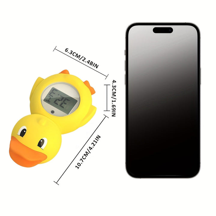 Medidor de temperatura del agua para bebés de pato de dibujos animados, inducción de alta precisión, tres en uno para habitación, baño, piscina, con batería de botón, no recargable, para Fahrenheit y Celsius
