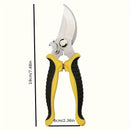 1pc Tijeras de Podar de Jardín Ergonómicas de Acero Inoxidable – Corte Afilado y Suave, Mango de Agarre Cómodo, Herramienta de Recorte Multifuncional para Jardinería (Amarillo/Naranja/Verde), Herramienta de Podar para Jardín | Herramientas de Jardín Ergo