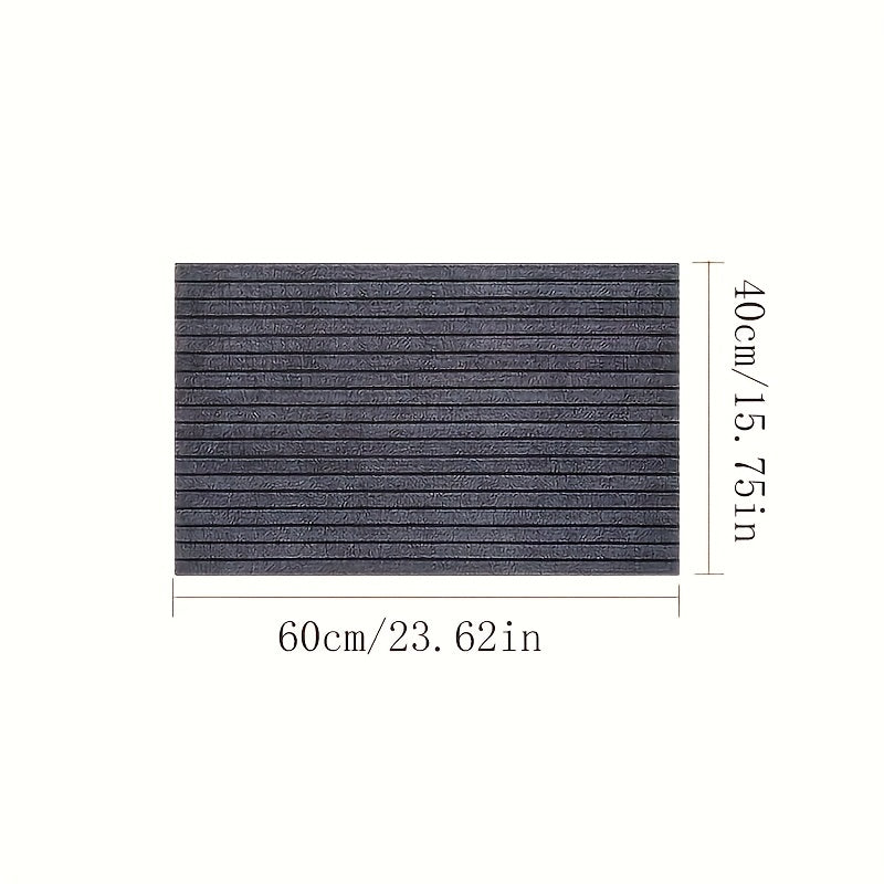 Alfombra de Entrada Antideslizante a Rayas Duradera para Exteriores Fácil de Limpiar y Cortar al Tamaño Diseño de Siete Rayas, Tapete para Balcón y Pasillo, Alfombrilla de Cocina, Regalo de Año Nuevo