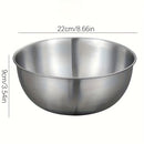 3 piezas, utensilios de cocina, accesorios para servir, tazones de acero inoxidable duraderos, cuencos para ensaladas, fáciles de preparar y guardar