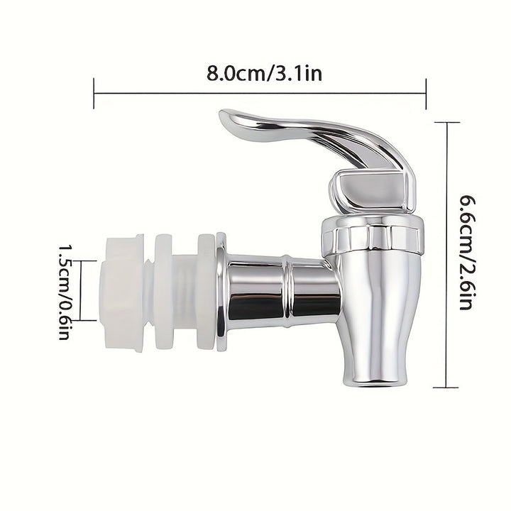 1pc Grifo de Repuesto para Dispensador de Bebidas de Estilo Empuje de Fácil Instalación - Acabado Cromado, Válvula de Vertido con Palanca para Jarra y Agua, Rosca Externa de 3/4", No Requiere Energía