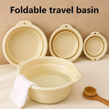 Fondo de lavabo portátil plegable - Material duradero de PP, no necesita electricidad, diseño ahorrador de espacio para el hogar, dormitorio, viajes y cocina - Incluye remojo de pies y baño de manos, fondo de lavabo plegable portátil, solución de baño pa