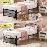 2 Piezas de Red Organizadora para Juguetes de Peluche, Diseño Elástico Montado en Pared con Ajuste, Decoración Hogareña y Almacenamiento de Malla para Muñecas junto a la Cama o Cabecera