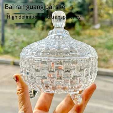Tarro de Azúcar Elegante con Tapa de Bambú y Vidrio - Almacenamiento Transparente para Dulces, Aperitivos y Té - Solo Lavado a Mano, Organizador de Cocina Reutilizable