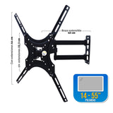 Soporte Para TV Ajustable Lcd Led Plasma Desde 14" A 55" Pulgadas RF: 117B-2