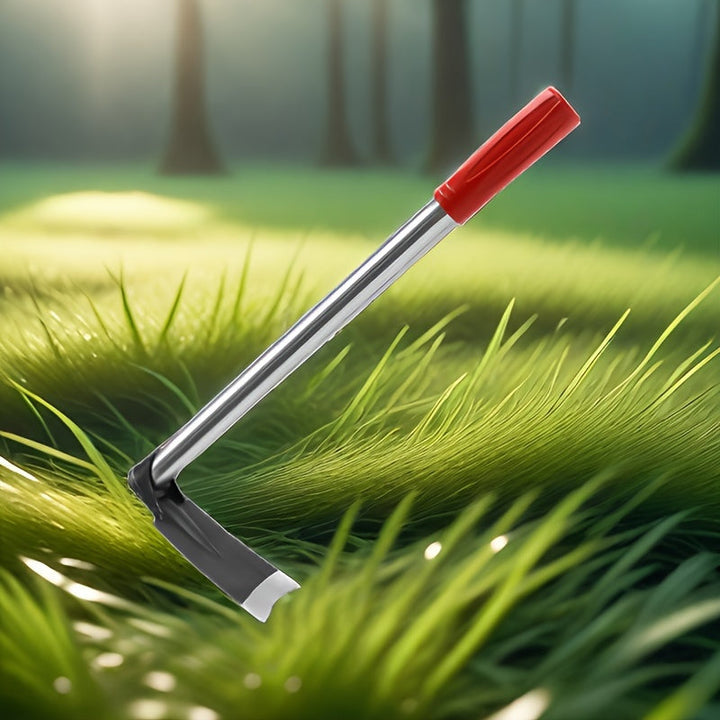 Hacha de jardín de acero de manganeso ergonómico - Herramienta duradera para rastrillar y cavar a mano para jardinería doméstica, plantación al aire libre y eliminación de verduras salvajes, herramienta de jardín