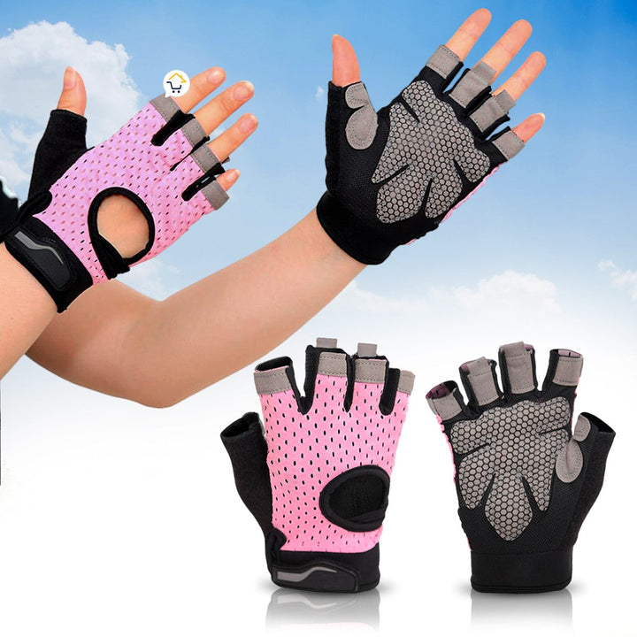 Guantes Medio Dedo Antideslizantes Ejercicio Deporte AOLIKES01