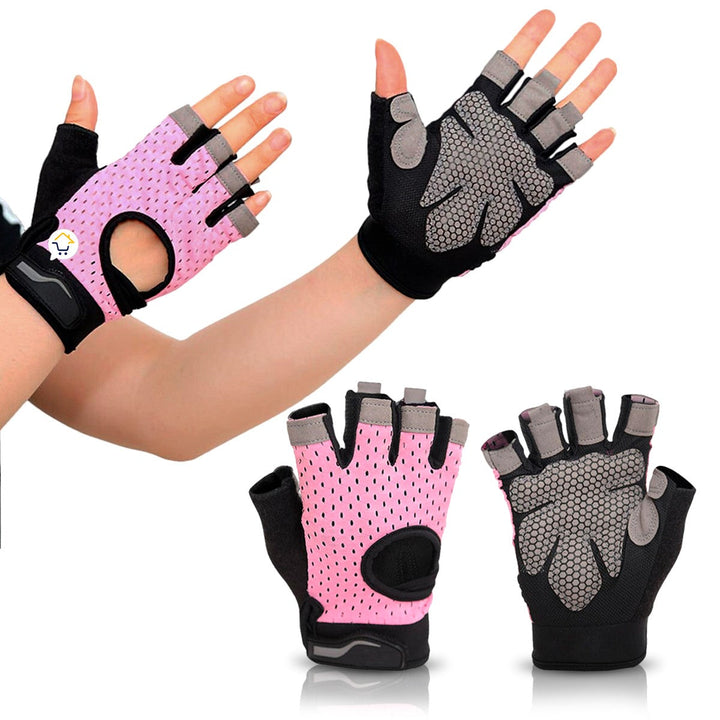 Guantes Medio Dedo Antideslizantes Ejercicio Deporte AOLIKES01