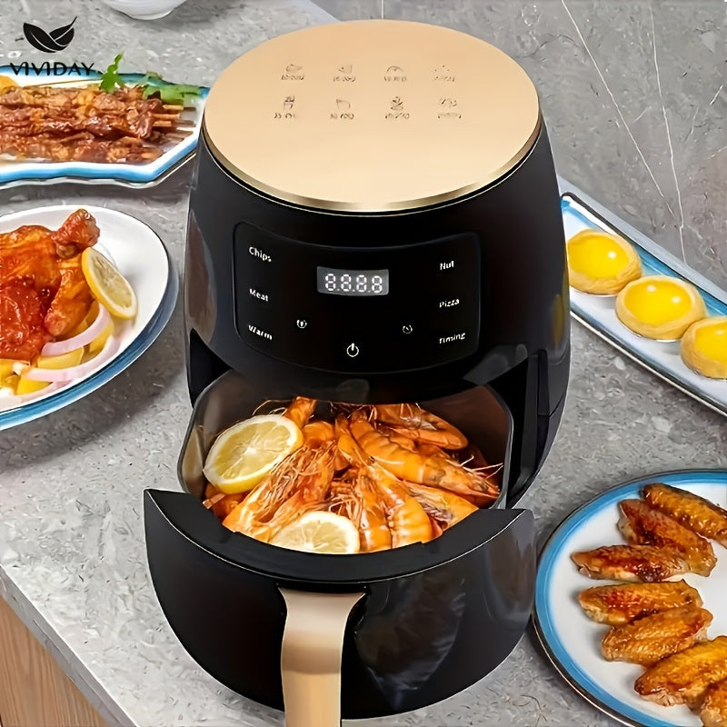 Fritadora de aire de 4,5 litros con pantalla táctil - Cocina sin calor, fritadora profunda, calefacción uniforme, perfecta para camarones, alas de pollo, pizza y más - Electrodoméstico de cocina, electrodoméstico de cocina|Gadgets de cocina modernos|Pant