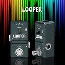Pedal de Loop para Guitarra, Efecto Looper Digital con 10 Minutos de Grabación y Overdubs Ilimitados, Pedales Mini Tamaño True Bypass para Guitarras Eléctricas y Bajos