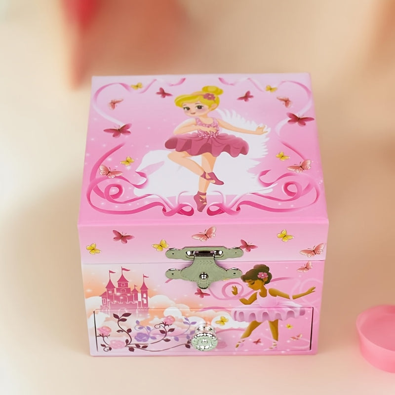 Una caja de música decorativa con un mecanismo de muelle, perfecta como regalo para, adecuada para una caja de almacenamiento de mesa de tocador, ideal para regalos de cumpleaños.