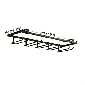 1 pieza de soporte para botellas colgante dorado y blanco en metal, organizador sin taladros para vinos, diseño ahorrador de espacio, ideal para cocinas modernas