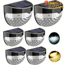 Staaricc luces solares para valla de 2/6 piezas, luces solares para terraza, luces colgantes solares para paredes, iluminación decorativa perfecta con 6 LEDs para jardín, garaje y escalera al aire libre, sensor inteligente - luz sensible