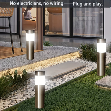4 Luces Solares LED para Jardín, Encendido/Apagado Automático con Construcción Metálica Duradera y Acabado Mate, Instalación con Estaca para Suelo - Regalo de Halloween o Navidad para Patio, Pasillo o Césped