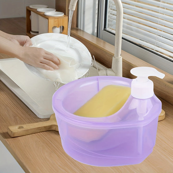 Dispensador de jabón plástico sin ftalatos, bomba para loción, soporte independiente para jabón de manos y platos, uso en cocina sin electricidad, 1 unidad