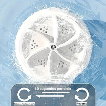 1pc Máquina de lavado portátil mini turbo, pequeña máquina de limpieza, alimentada por USB, lavadora de ropa ligera para calcetines, residencias universitarias y viajes