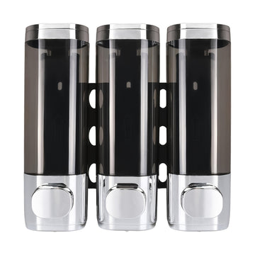 1pc Dispensador de Ducha Montado en Pared 3-en-1 - Organizador con Múltiples Compartimentos para Champú, Gel de Baño y Acondicionador - Plástico Duradero, Montaje en Pared o Uso Independiente, Sin Necesidad de Electricidad - Para Baño, Cocina u Hotel