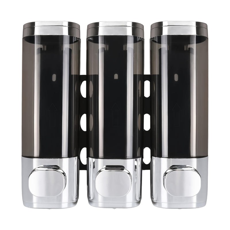 1pc Dispensador de Ducha Montado en Pared 3-en-1 - Organizador con Múltiples Compartimentos para Champú, Gel de Baño y Acondicionador - Plástico Duradero, Montaje en Pared o Uso Independiente, Sin Necesidad de Electricidad - Para Baño, Cocina u Hotel