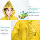 Impermeable Capucha Niños Abrigo Protección Lluvia TY875
