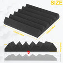 Paquete de 24 Paneles Acústicos Ignífugos de Alta Densidad Negros 30*30*5 cm, Ideales para Paredes de Salas de Conferencias, Oficinas, Estudios en Casa, Grifos y Cines - Aislamiento Acústico