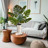 Plantas Artificiales Hojas Medianas X12 Decoración Tropical Fiestas 6291