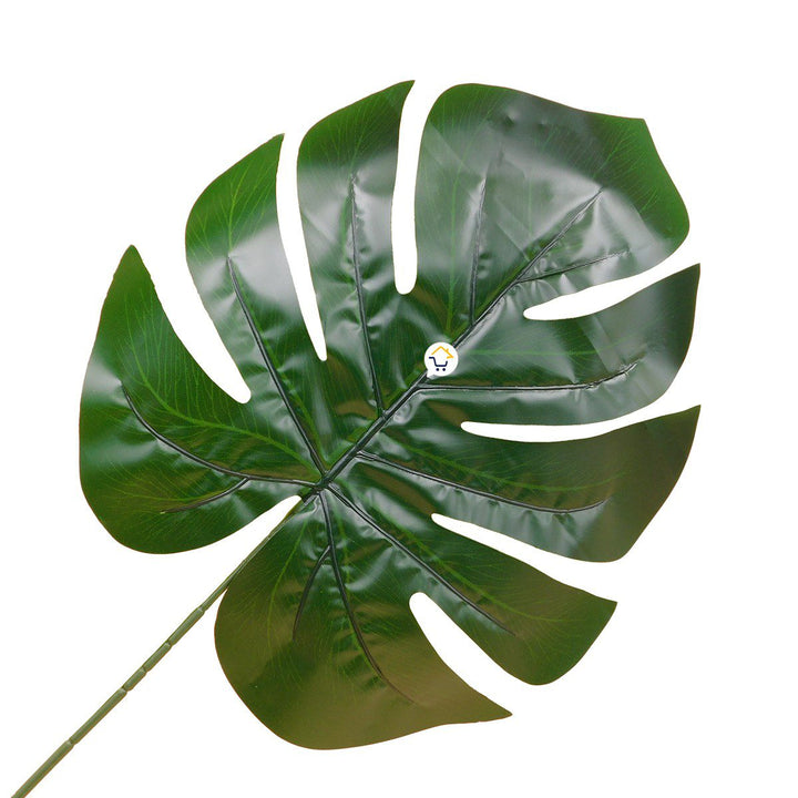 Plantas Artificiales Hojas Medianas X12 Decoración Tropical Fiestas 6291
