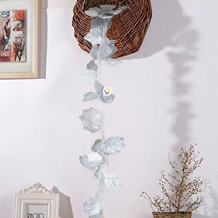 Enredadera Decorativa X12 Metálica Follaje Artificial Decoración Hogar Jardín HG04