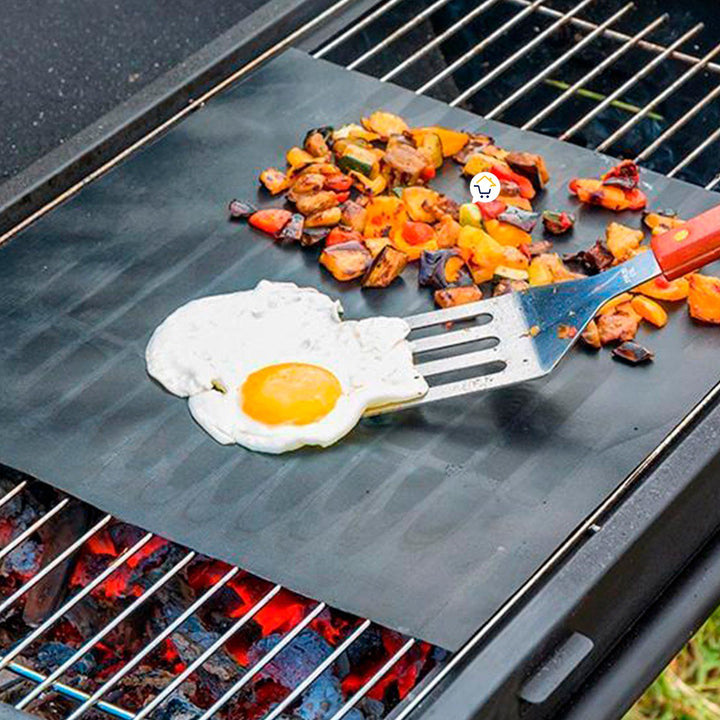 Laminas Antiadherentes BBQ X5 Alfombra Teflón Parrilla Cocina 9020