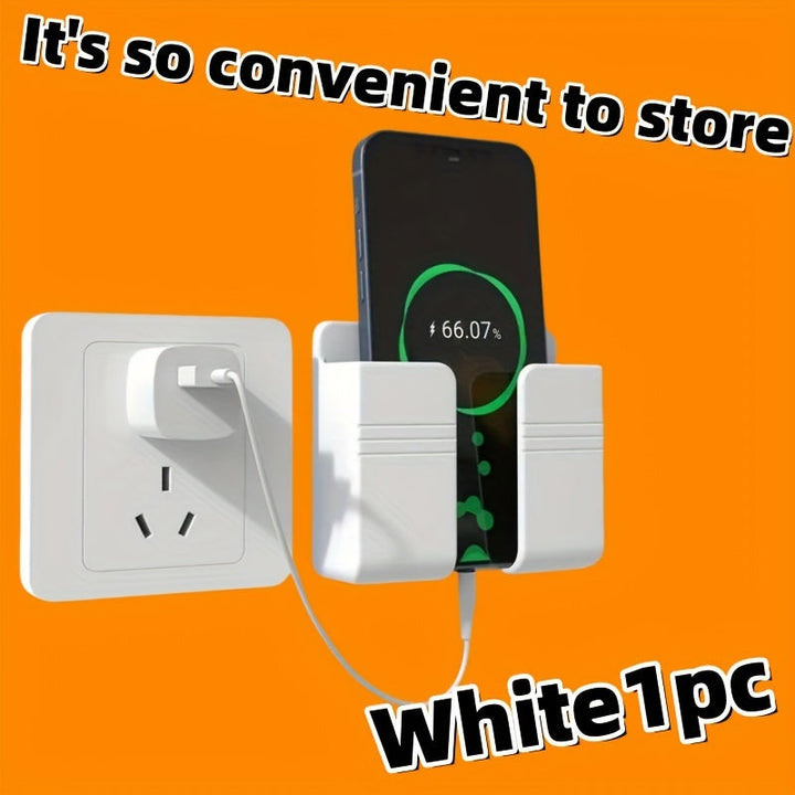 Estante de Almacenamiento Moderno de Fácil Instalación para Cocina con Soporte para Teléfono - Plástico Elegante, Sin Tubos Metálicos, Perfecto para Organizar Esenciales, Estantes