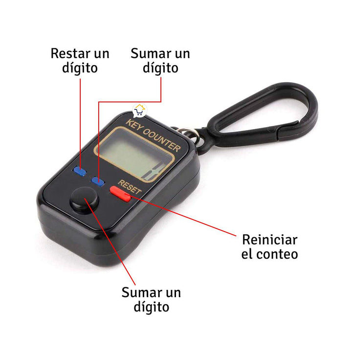 Contador De Personas 6 Dígitos Electrónico Clicker Llavero 215007