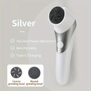 Kit portátil de eliminación eléctrica de pies USB, diseño profesional para cuidado seco y agrietado, color beige claro, fácil de usar, cabezal reemplazable, herramienta profesional para el cuidado de los pies, regalo ideal para mudanzas, Halloween o Acci